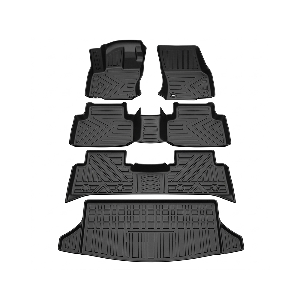 طقم دواسات TPE للصالون والشنطة - حماية أرضية للسيارة Volkswagen ID6 - 7 Seat